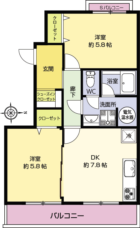 カーサビアンカ新宿403平面図