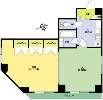 カテリーナ新宿蔵王303間取り図001