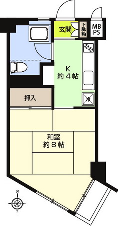 ハイネス大久保現況間取り図001