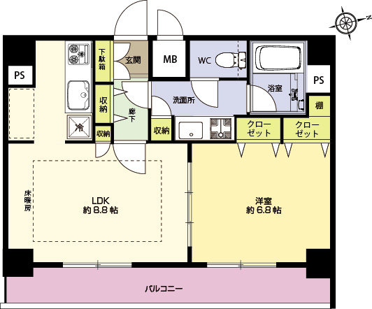 エスコート西新宿902平面図